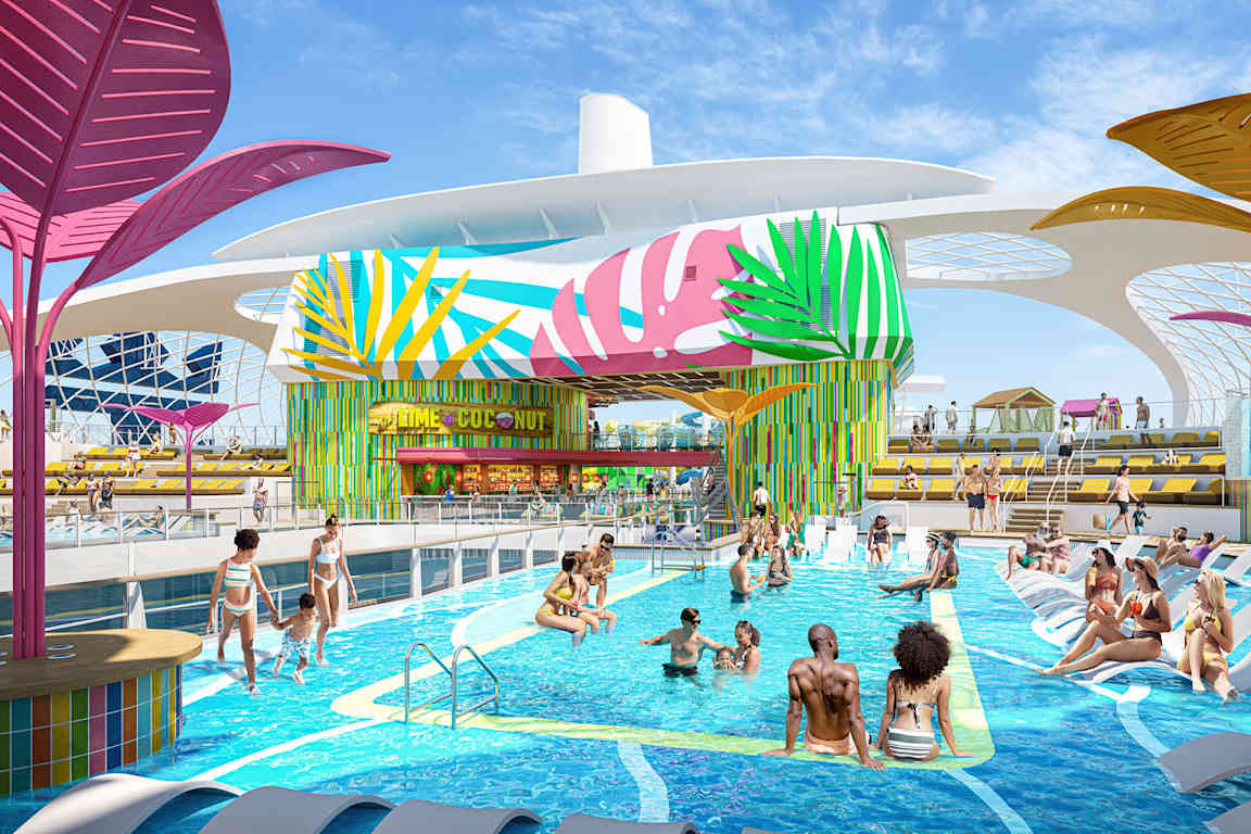 Pool område, bilden är en illustration.