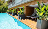 Dubbelrum med poolaccess