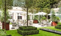 Hotellets vackra franska trädgård