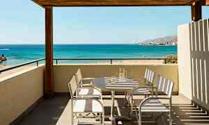 Dubblettrum med havsutsikt