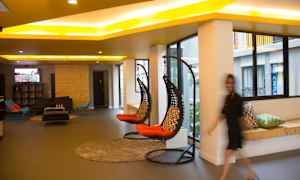 Sittområde i lobbyn