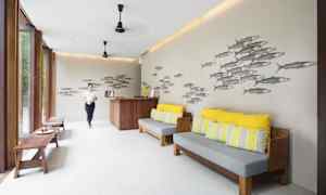 Sittområde i lobbyn