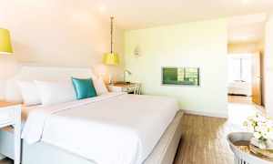 Dubbelrum deluxe med stor balkong mot trädgården