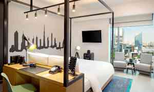 Dubbelrum med utsikt mot floden