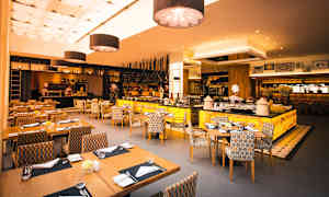 Bufférestaurang med internationella rätter