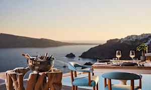 Fantastisk utsikt från hotellets restaurang