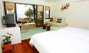 Dubbelrum med havsutsikt