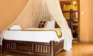 Dubbelrum med balkong och utsikt mot floden