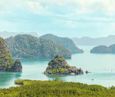 Thailands vackra landskap i fokus