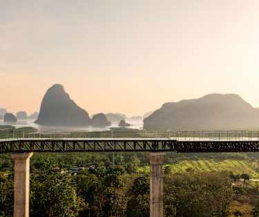 Thailands vackra landskap i fokus