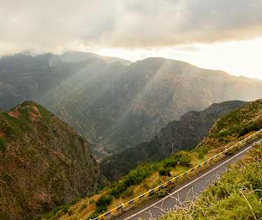 Jeeptur på Madeira i solnedgången