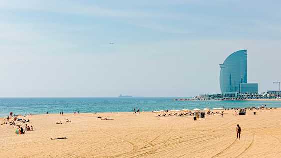 Strand i Barcelona