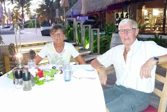 Göran och Ingrid på Maldiverna