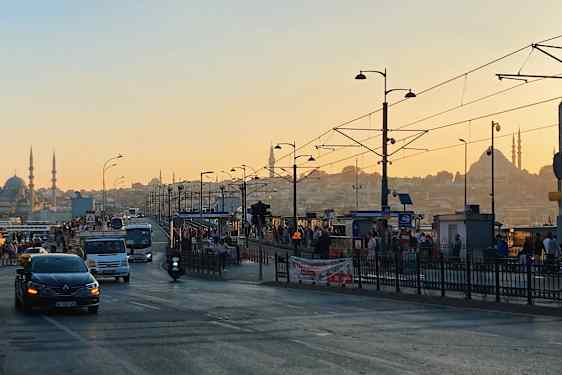 Istanbul i solnedgången