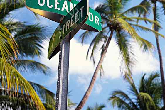Vägskyltar Miami Beach