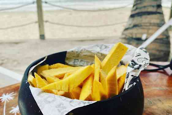 Prova pommes frites på brödfrukt!