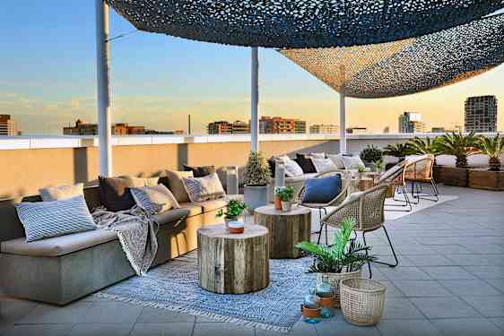 Loungeområde på takterrass