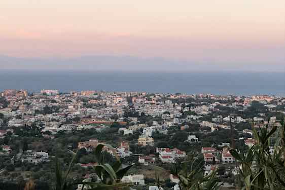 Rhodos i solnedgången