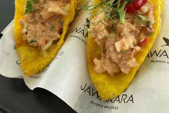 Två fyllda tacoskal