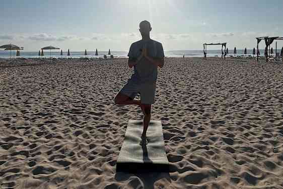 Yoga på stranden