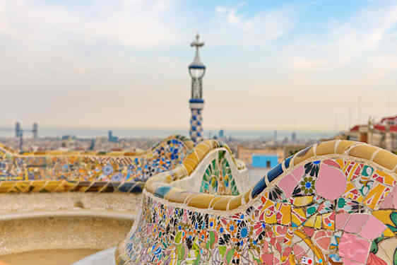 Med barnen i Barcelona