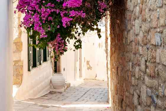 Vackra gränder i Lindos.