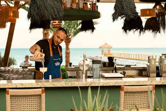 Strandrestaurang i Bulgarien