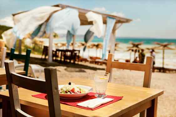 Restauarang vid havet i Bulgarien