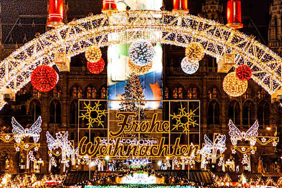 Vacker julmarknad i Wien