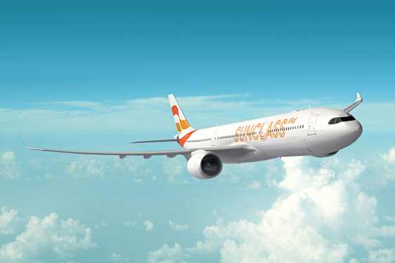 Sunclass flyg i luften