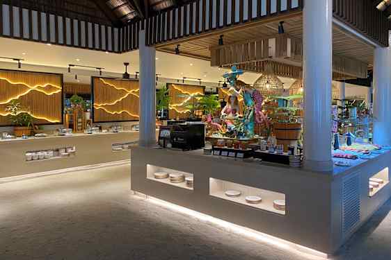 Bufférestaurang på Veligandu