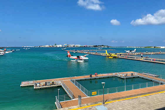 Flygplats för sjöflyg i havet på Maldiverna