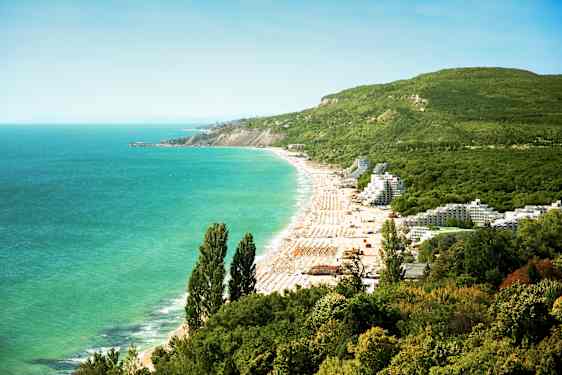 Havet och stranden i Bulgarien