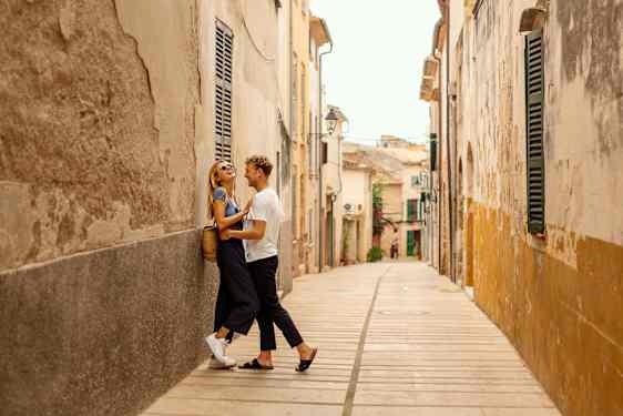 Par i gamla stan i Palma