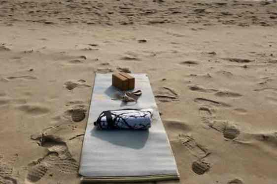 Yoga på stranden