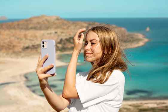 Tonåring på semester.