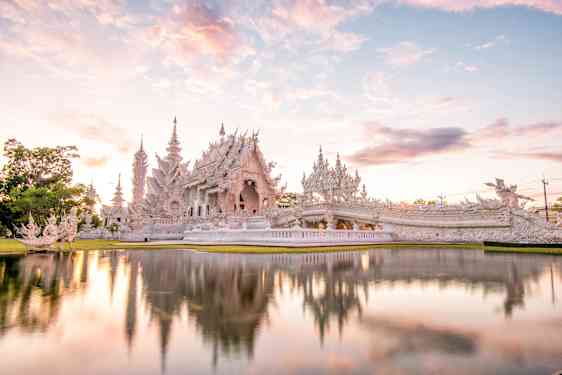 Vitt tempel i Chiang Rai