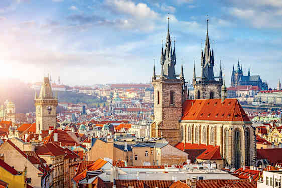 Översiktsbild över Prag