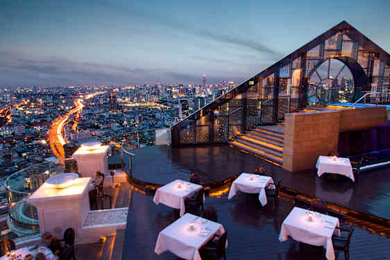 Sirocco på Lebua State Tower i Bangkok.