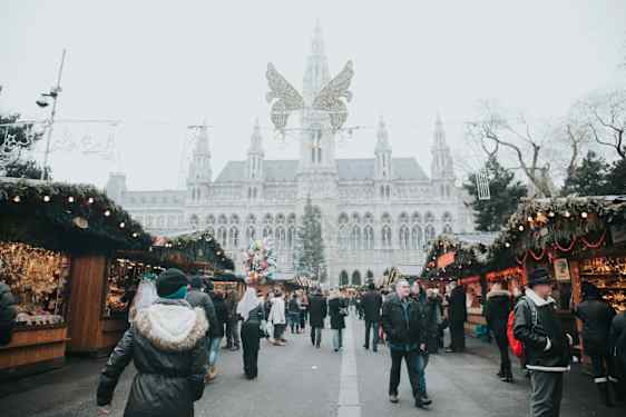Vacker julmarknad i Wien