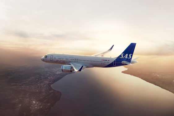 SAS-flyg i luften