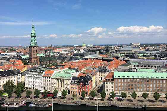 Utsikten från tornet på Christiansborg