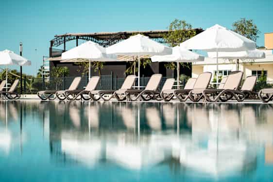 Poolområde vid Green Garden, Turkiet