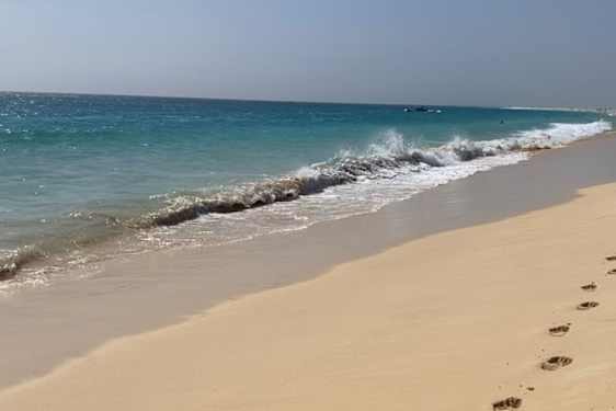 Fotavtryck på strand