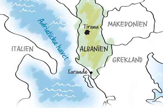Karta Albanien