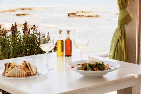 Lunchrätter vid stranden