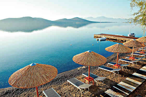 Havet vid Elounda på Kreta