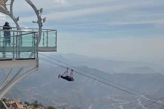 Ziplinen på Jebel Jais-berget och Jebel Jais Adventure Centre