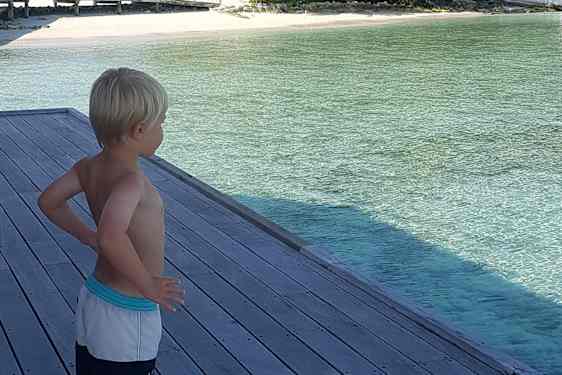 Pojke på Maldiverna