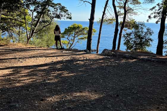 Parken bjuder på välbehövlig skugga i hettan